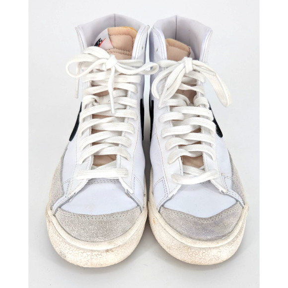 Nike Womens Blazer Mid 77 Next Nature White Black Retro Athletic Sneakers Size 9 - Picture 3 of 9